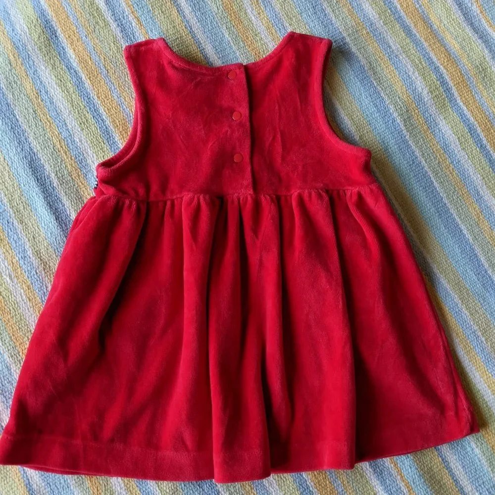 ⭐OshKosh Baby B'gosh velvety red dress 18m